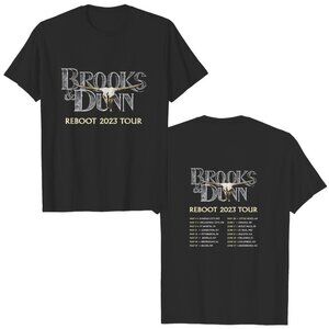 Brooks  Dunn Reboot Music Fan Tour 2 Sided Unisex T-Shirt 166